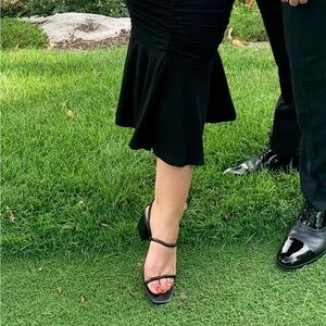 Marc Fisher Black Sling Back Open Toed Block Heels. Size 8. Worn once